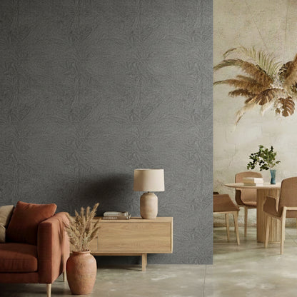 VEER DECOR Sculpted Whispering Dunes Wallpaper  Texture Transitional anthracite  Wallpaper - VRMB847-1060