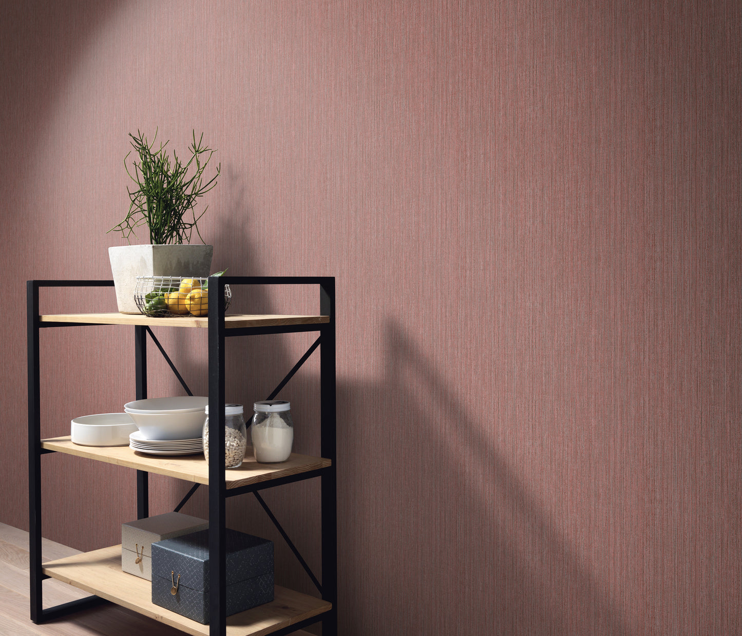 VEER DECOR Fine Vertical Linen Texture Wallpaper Texture Transitional red  Wallpaper - VRPH006-1059