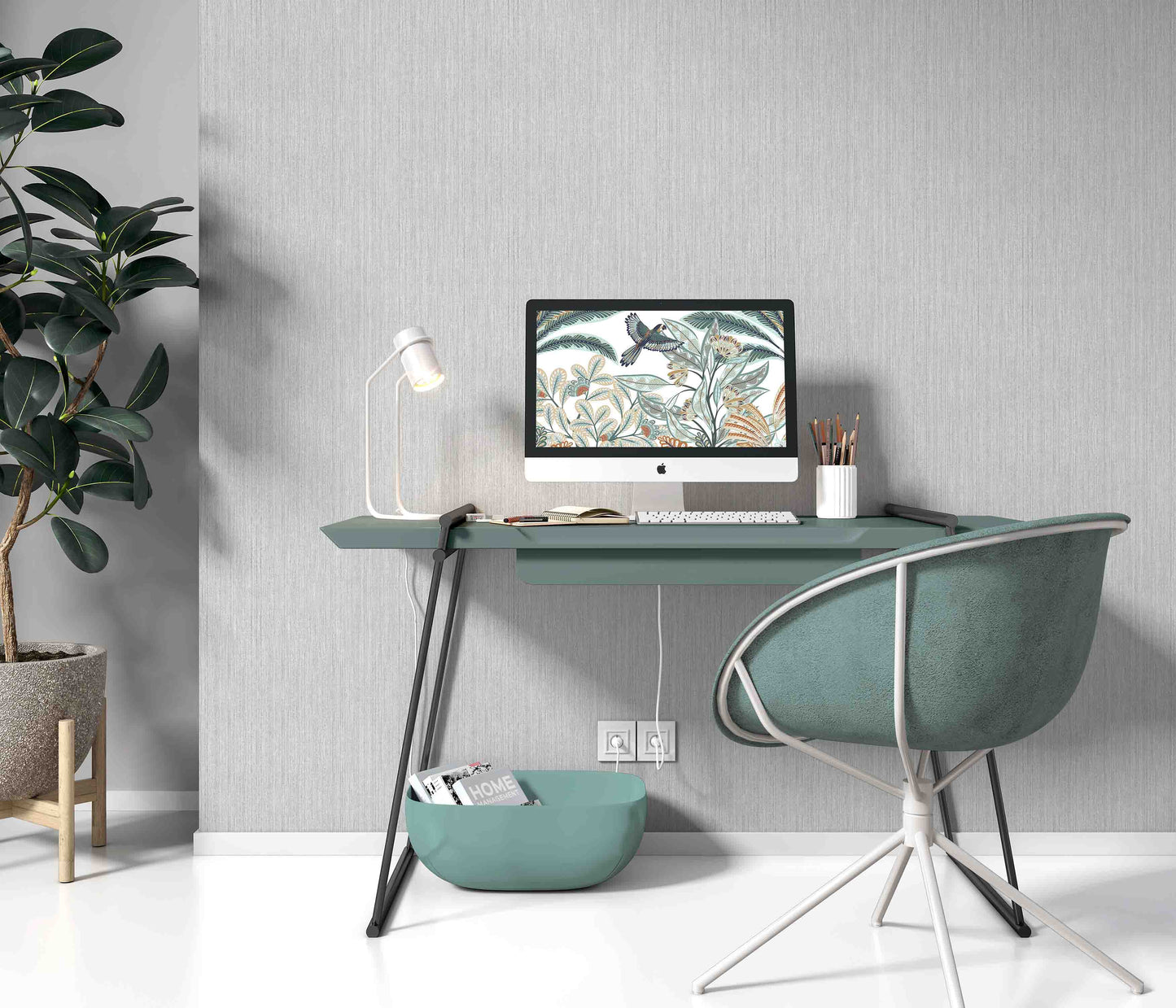 VEER DECOR Fine Vertical Linen Texture Wallpaper Texture Transitional grey  Wallpaper - VRPH010-1059