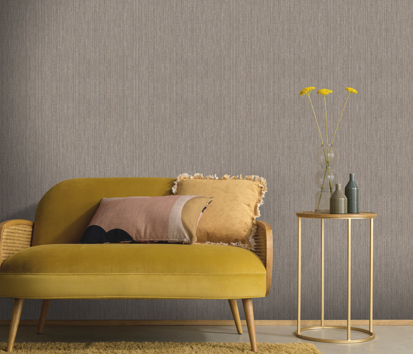 VEER DECOR Fine Vertical Linen Texture Wallpaper Texture Transitional brown  Wallpaper - VRPH011-1059