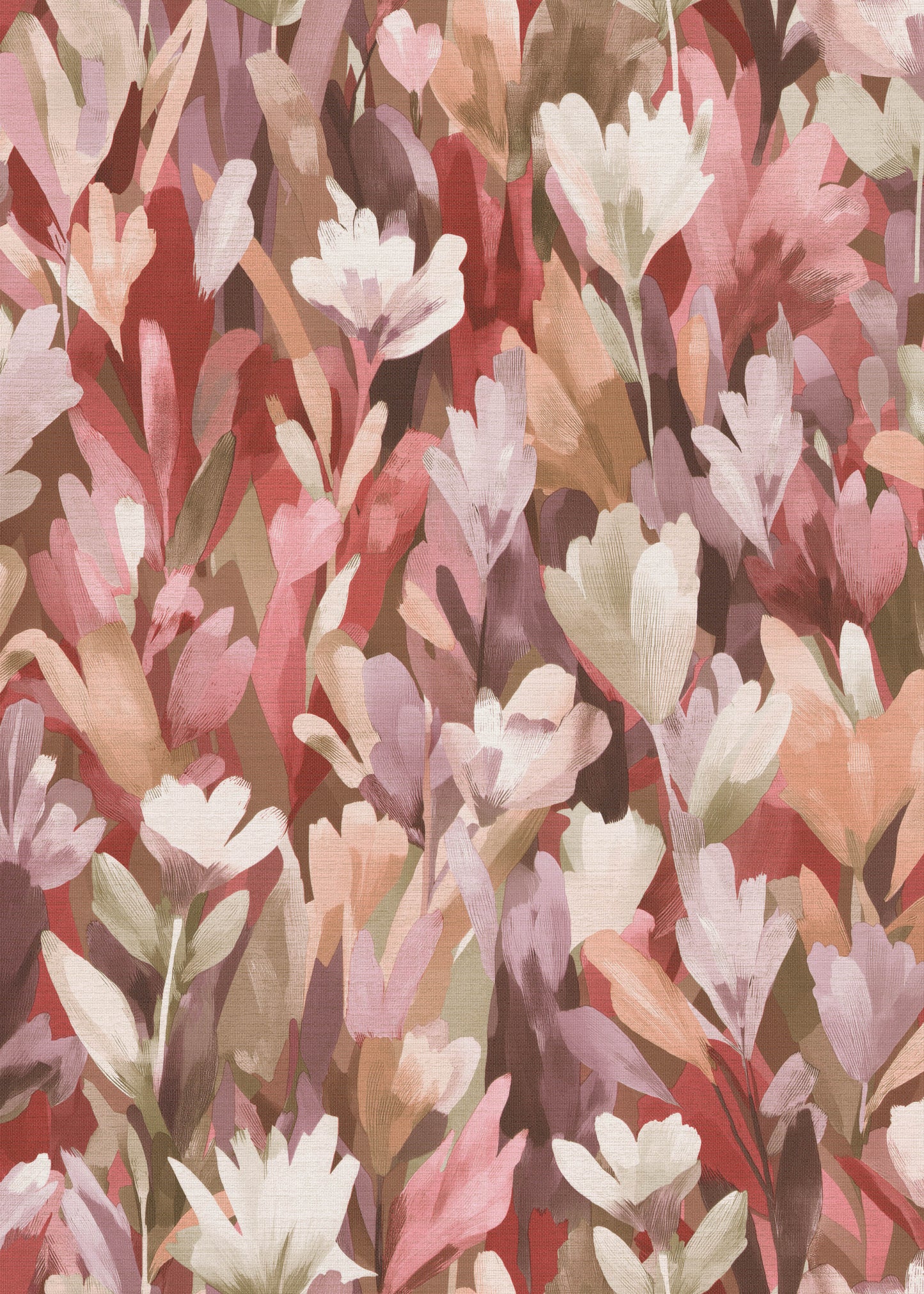 VEER DECOR Sylvan Blooms Wallpaper Floral Transitional red  Wallpaper - VRPH606-1058