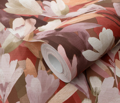 VEER DECOR Sylvan Blooms Wallpaper Floral Transitional red  Wallpaper - VRPH606-1058