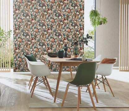 VEER DECOR Sylvan Blooms Wallpaper Floral Transitional brown  Wallpaper - VRPH611-1058