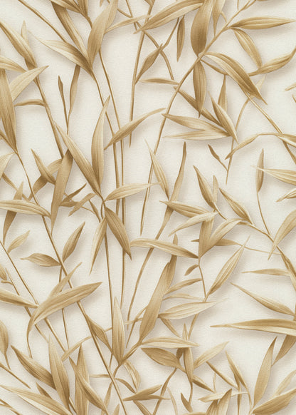 VEER DECOR Sylvan Bamboo Fronds Wallpaper Tropical; Botanical Transitional brown  Wallpaper - VRPH711-1058