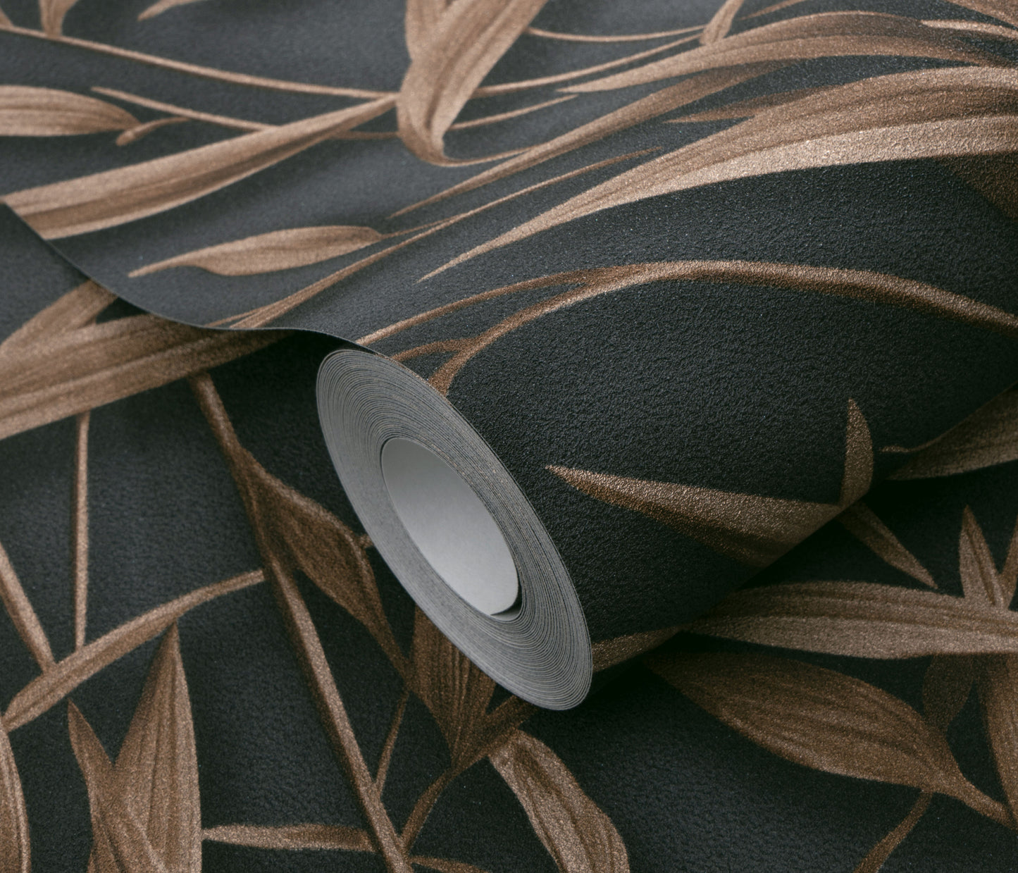 VEER DECOR Sylvan Bamboo Fronds Wallpaper Tropical; Botanical Transitional anthracite  Wallpaper - VRPH747-1058