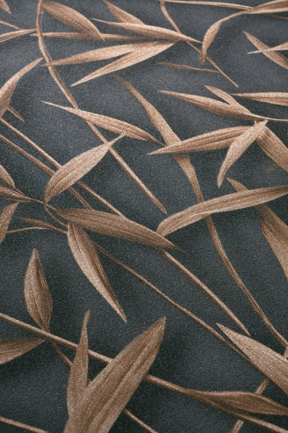 VEER DECOR Sylvan Bamboo Fronds Wallpaper Tropical; Botanical Transitional anthracite  Wallpaper - VRPH747-1058