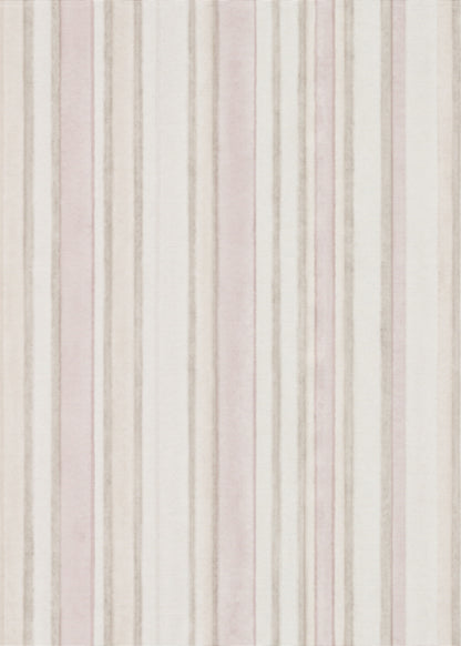 VEER DECOR Soft Watercolor Stripe Wallpaper Stripes Transitional pink  Wallpaper - VRPH805-1058