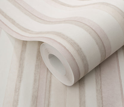 VEER DECOR Soft Watercolor Stripe Wallpaper Stripes Transitional pink  Wallpaper - VRPH805-1058