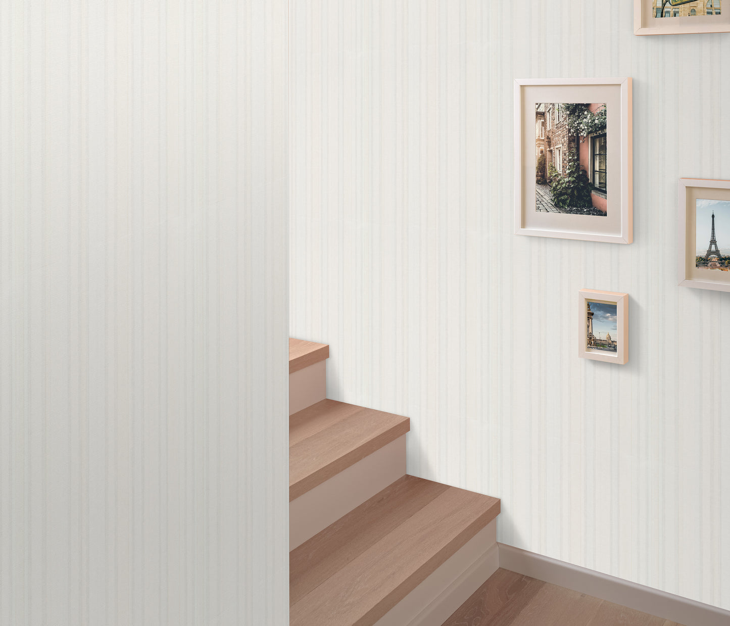 VEER DECOR Soft Watercolor Stripe Wallpaper Stripes Transitional cream  Wallpaper - VRPH814-1058