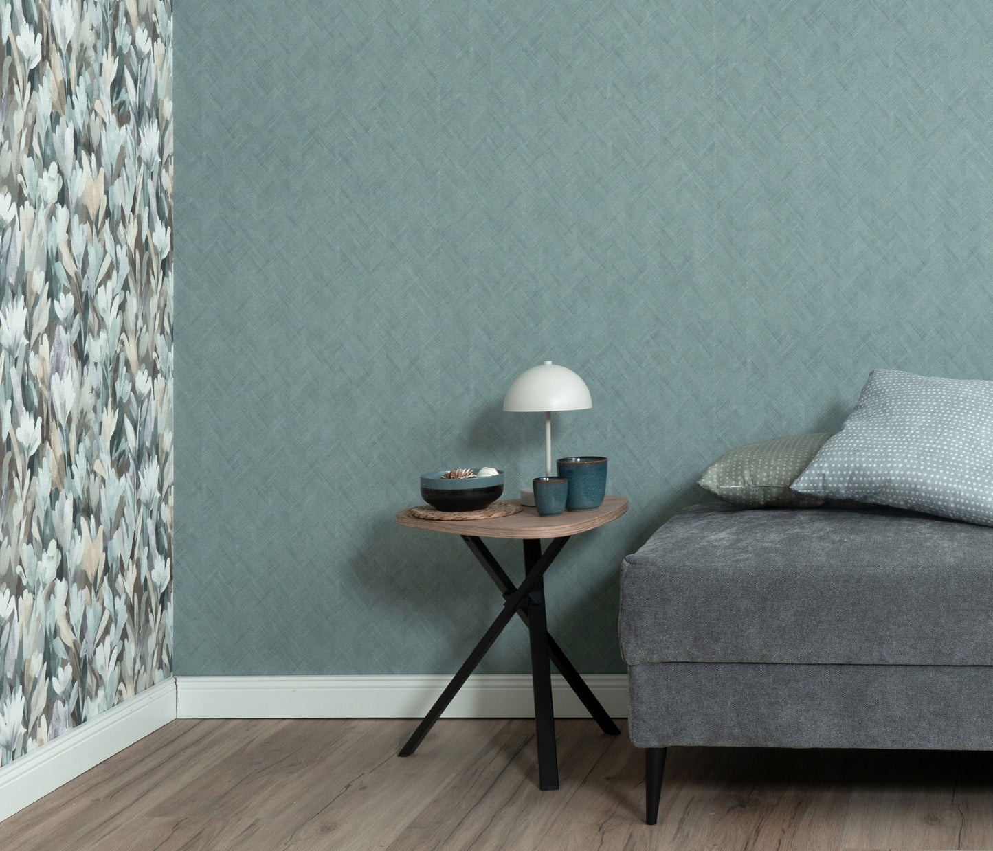 VEER DECOR Rythmic Chevron Stripe Wallpaper Chevron; Texture; Stripes Transitional petroleum  Wallpaper - VRPH919-1058