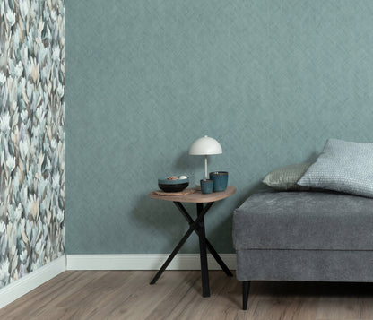VEER DECOR Rythmic Chevron Stripe Wallpaper Chevron; Texture; Stripes Transitional petroleum  Wallpaper - VRPH919-1058
