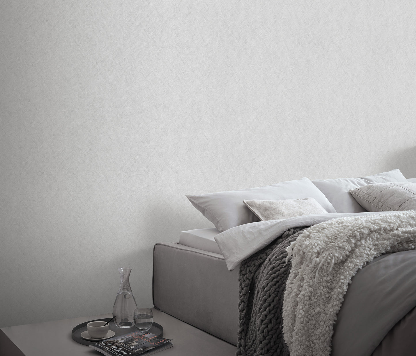 VEER DECOR Rythmic Chevron Stripe Wallpaper Chevron; Texture; Stripes Transitional light grey  Wallpaper - VRPH931-1058