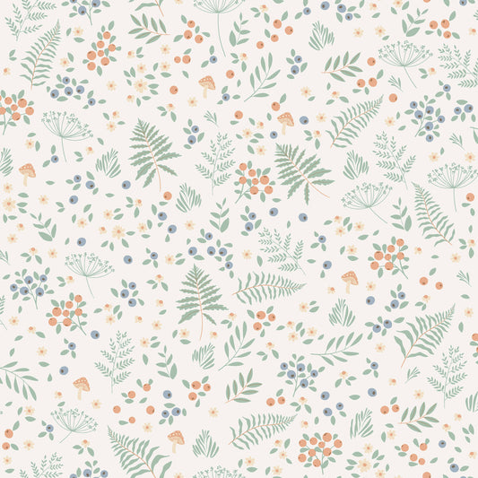 VEER DECOR Bramble & Bloom Blue Wallpaper Kids;,Nurseries Kids Rooms, Nurseries Blue  Wallpaper - VRSD01-66