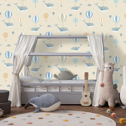 VEER DECOR Celestial Sea Yellow Wallpaper Kids;,Nurseries Kids Rooms, Nurseries Yellow  Wallpaper - VRSD02-62