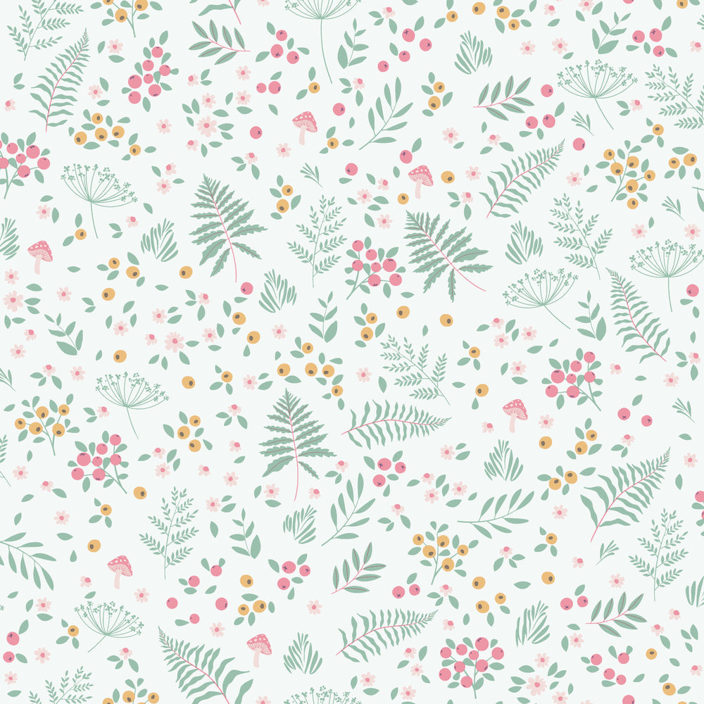 VEER DECOR Bramble & Bloom Pink Wallpaper Kids;,Nurseries Kids Rooms, Nurseries Pink  Wallpaper - VRSD03-66