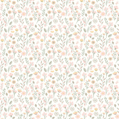 VEER DECOR Blushed Meadow Pink Pastel Wallpaper Kids;,Nurseries Kids Rooms, Nurseries Pink  Wallpaper - VRSD03-83