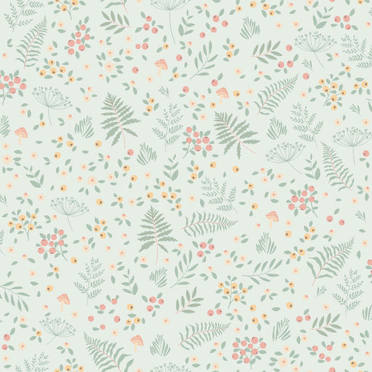 VEER DECOR Bramble & Bloom Green Wallpaper Kids;,Nurseries Kids Rooms, Nurseries Green  Wallpaper - VRSD04-66