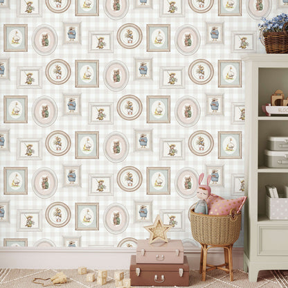 VEER DECOR Woodland Gallery Beige Wallpaper Kids;,Nurseries Kids Rooms, Nurseries Beige  Wallpaper - VRSD07-67