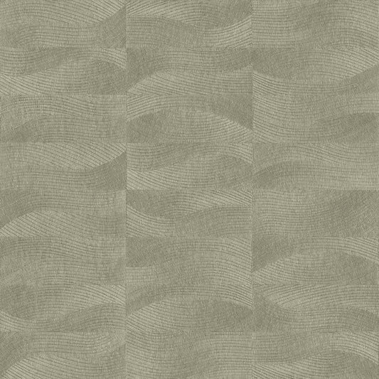 VEER DECOR Terra Tide Geo Texture Oil Green Wallpaper Geometric Contemporary/Modern Green  Wallpaper - VRTN22-290