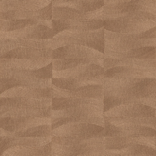 VEER DECOR Terra Tide Geo Texture Imperial Browm Wallpaper Geometric Contemporary/Modern Brown  Wallpaper - VRTN24-290