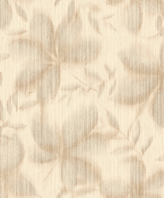 VEER DECOR Vellum Leaf Taupe Wallpaper Floral Transitional  Taupe  Wallpaper - VRTN63-290