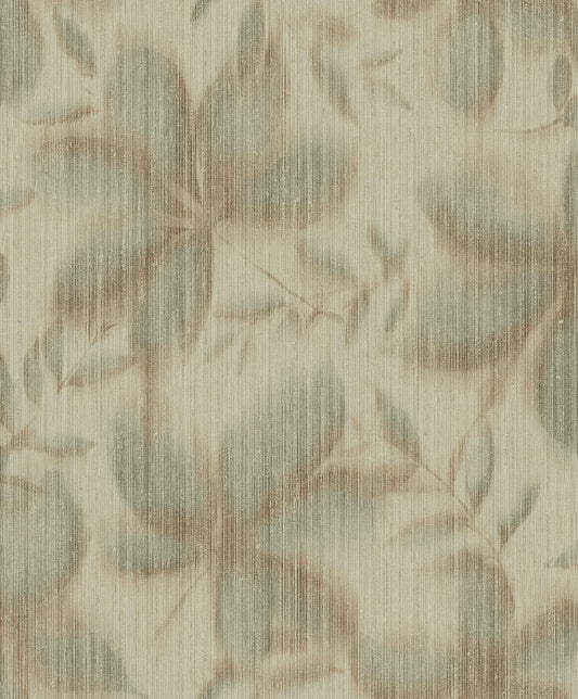 VEER DECOR Vellum Leaf Oil Green Wallpaper Floral Transitional  Green  Wallpaper - VRTN64-290