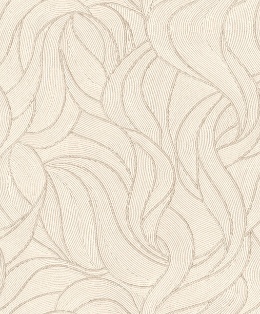 VEER DECOR Woven Drift White Wallpaper Abstract Transitional  White  Wallpaper - VRTN70-290