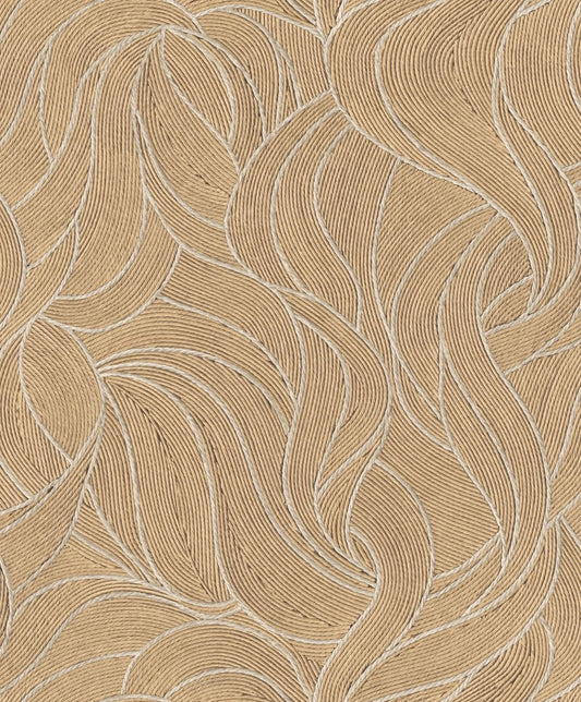 VEER DECOR Woven Drift Latte Wallpaper Abstract Transitional  Latte  Wallpaper - VRTN71-290