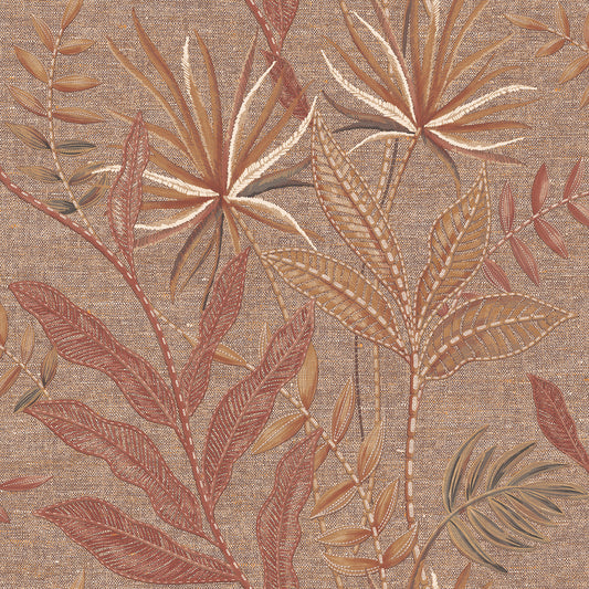 VEER DECOR Stitched Oil Green Savannah Tropical Transitional  Green  Wallpaper - VRTN83-290