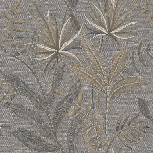 VEER DECOR Stitched Skyrockey Grey Savannah Tropical Transitional  Grey  Wallpaper - VRTN84-290