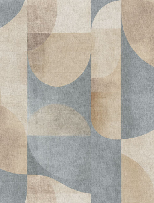 VEER DECOR Abstract Arch  Blue Fusion Wallpaper Mural Geometric Transitional, Contemporary Blue  Wallpaper - VRTND92-290