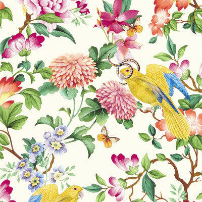 CLARKE AND CLARKE GOLDEN PARROT WP PRINT--ANIMAL/INSECTS-NOVELTY MULTI,IVORY,   - W0130/02.CAC.0