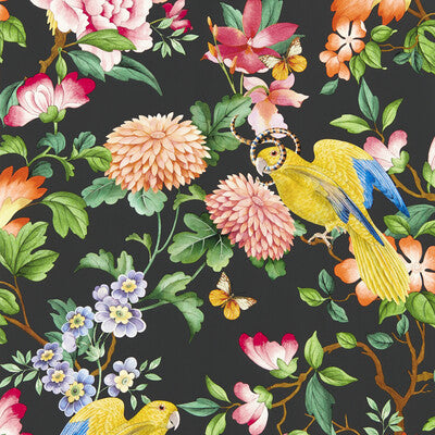 CLARKE AND CLARKE GOLDEN PARROT WP PRINT--ANIMAL/INSECTS-NOVELTY MULTI,BLACK,   - W0130/04.CAC.0