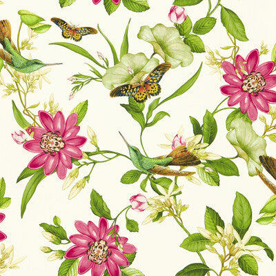 CLARKE AND CLARKE PINK LOTUS WP PRINT---ANIMAL/INSECTS MULTI,IVORY,   - W0132/02.CAC.0