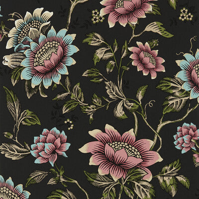 CLARKE AND CLARKE TONQUIN WP PRINT---BOTANICAL & FLORAL MULTI,BLACK,   - W0134/04.CAC.0