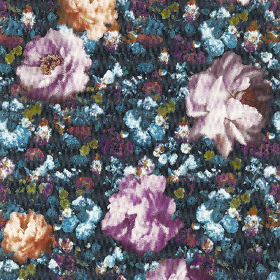 CLARKE AND CLARKE CAMILE PRINT---BOTANICAL & FLORAL MULTI,DARK BLUE,PURPLE   - W0148/01.CAC.0