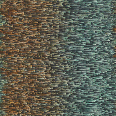 CLARKE AND CLARKE OMBRE PRINT---MODERN TEAL,RUST,   - W0153/03.CAC.0