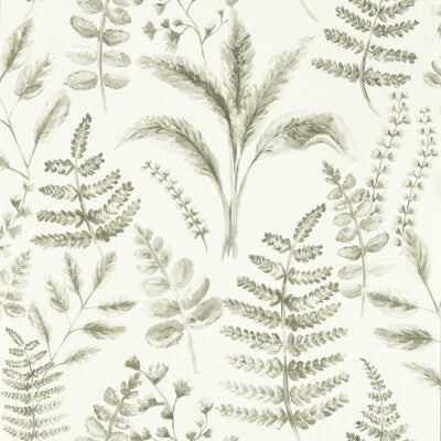 CLARKE AND CLARKE BRACKEN PRINT---BOTANICAL & FLORAL GREY,,   - W0156/03.CAC.0