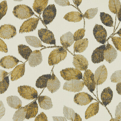 CLARKE AND CLARKE NORTHIA PRINT--BOTANICAL & FLORAL-METALLIC GOLD,BEIGE,   - W0159/04.CAC.0