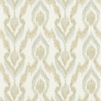 CLARKE AND CLARKE VELLUTO PRINT--GEOMETRIC-METALLIC NEUTRAL,GOLD,SILVER   - W0170/01.CAC.0