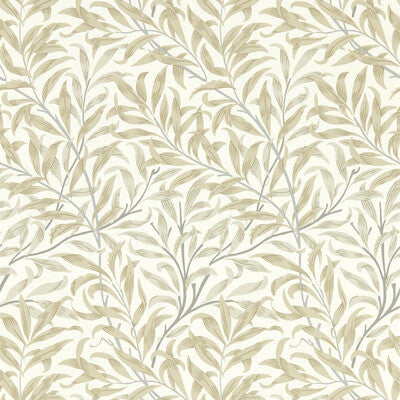 CLARKE AND CLARKE WILLOW BOUGHS PRINT---BOTANICAL & FLORAL WHITE,BEIGE,GREY   - W0172/03.CAC.0