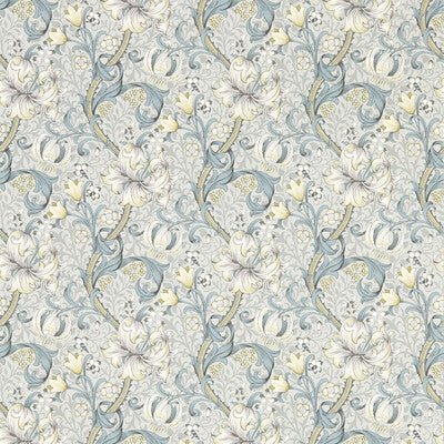 CLARKE AND CLARKE GOLDEN LILY PRINT---BOTANICAL & FLORAL GREY,NEUTRAL,LIGHT BLUE   - W0174/02.CAC.0