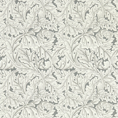 CLARKE AND CLARKE ACANTHUS PRINT---BOTANICAL & FLORAL GREY,WHITE,   - W0175/02.CAC.0