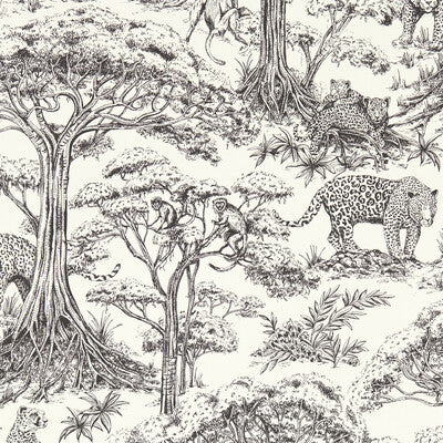 CLARKE AND CLARKE KISUMU PRINT--ANIMAL/INSECTS-TOILE BLACK,WHITE,   - W0185/03.CAC.0