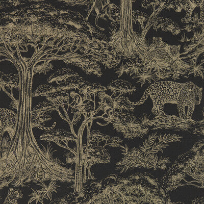 CLARKE AND CLARKE KISUMU PRINT--ANIMAL/INSECTS-TOILE BLACK,WHITE,   - W0185/04.CAC.0