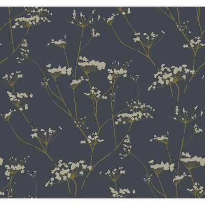 KRAVET DESIGN KRAVET DESIGN PRINT--BOTANICAL & FLORAL-MODERN CHARCOAL,GOLD,IVORY   - W3369.21.0