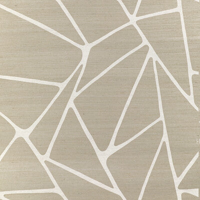 KRAVET COUTURE TO THE POINT PRINT-GRASSCLOTH-MODERN-METALLIC SILVER,WHITE,   - W3400.106.0