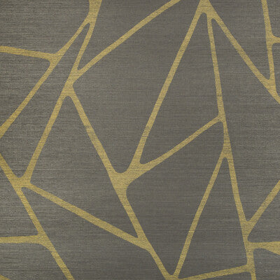 KRAVET COUTURE TO THE POINT PRINT-GRASSCLOTH-MODERN-TEXTURE GOLD,LIGHT GREY,METALLIC   - W3400.411.0