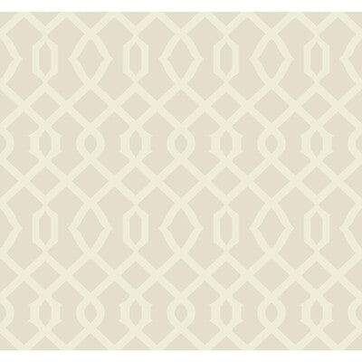 KRAVET DESIGN KRAVET DESIGN PRINT-GRASSCLOTH-LATTICE/SCROLLWORK-METALLIC IVORY,GOLD,METALLIC   - W3472.1.0