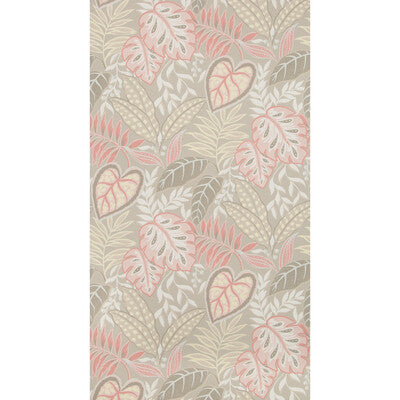 KRAVET DESIGN JASMINE PRINT-GRASSCLOTH--BOTANICAL & FLORAL PINK,WHITE,TAUPE   - W3497.711.0